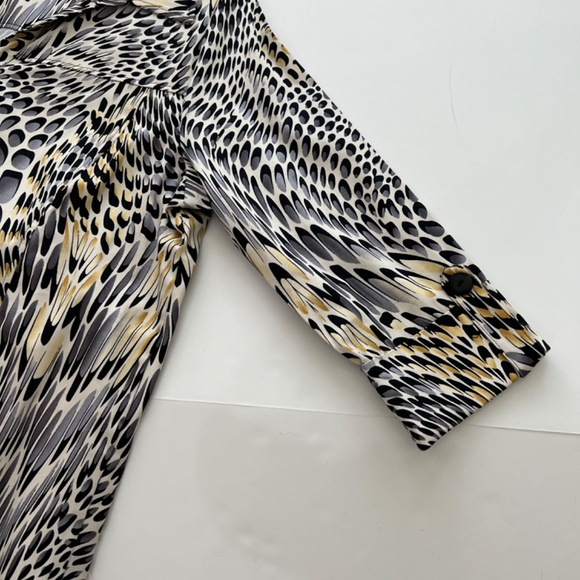 Klaveli Women XLarge Stretch Buttons Animal Print? Silver/Blk/Gold Jacke… - Picture 5 of 10